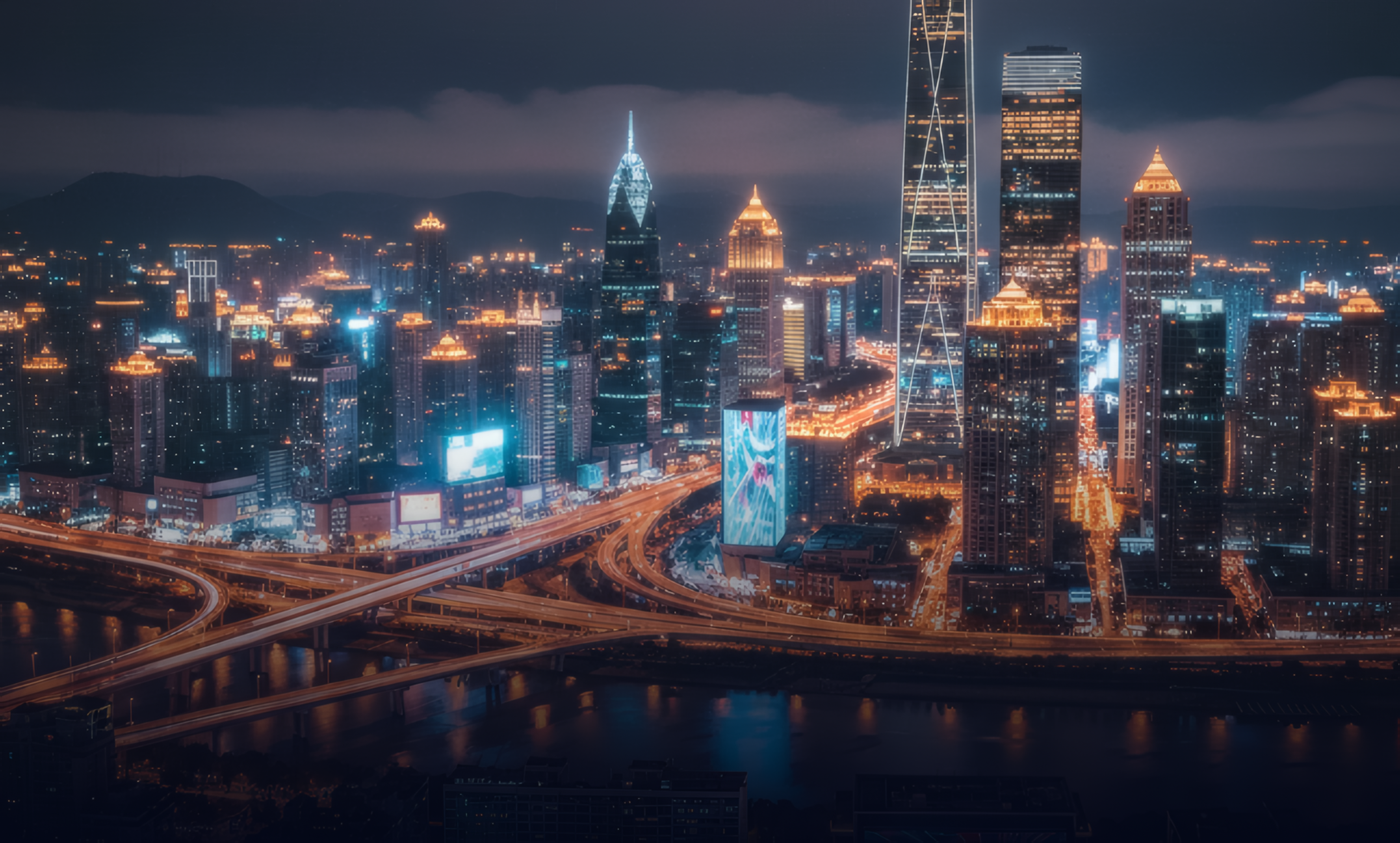 Vue nocturne de Union City